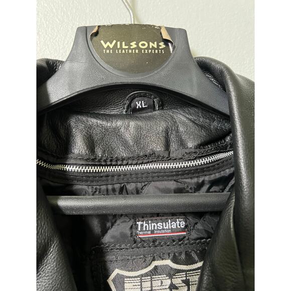 Wilson First Genuine Leather Jacket with Thinsulate Removable Layer Size XL - Picture 12 of 15